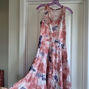 LuLaRoe Multicolor Tie-Dye Dress With Pockets